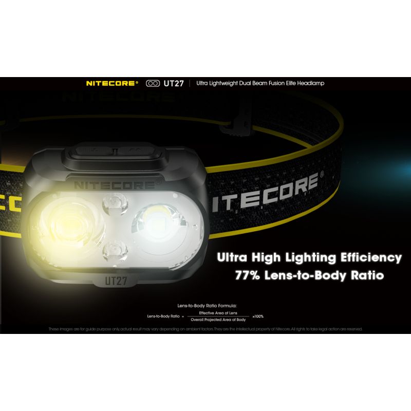 Nitecore UT27 Phare LED 520 lumens Conception robuste Haute performance Aventures nocturnes Polyvalent