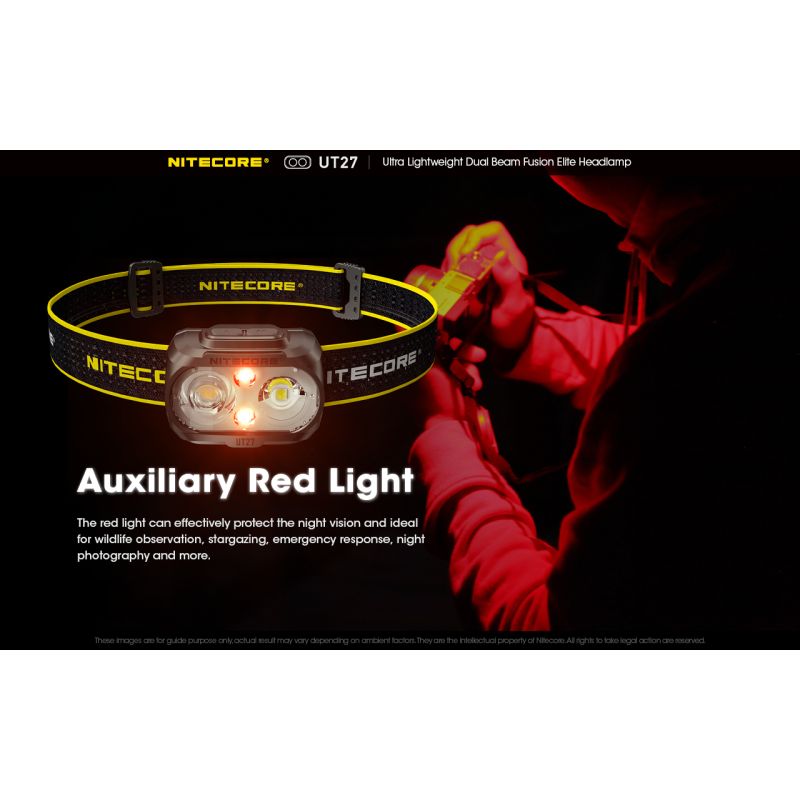 Nitecore UT27 Phare LED 520 lumens Conception robuste Haute performance Aventures nocturnes Polyvalent