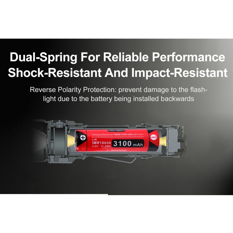 Klarus XT11GT PRO V2.0 3300 lumens lampe de poche rechargeable USB-C pour aventure en plein air éclairage fiable