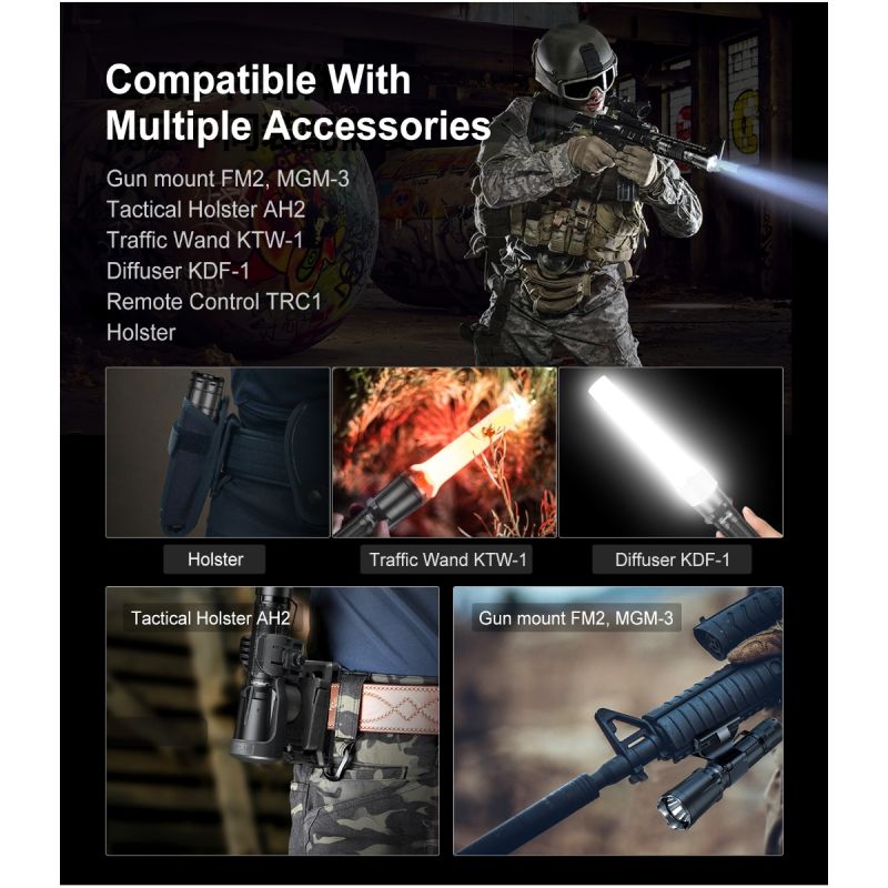 Klarus XT11GT PRO V2.0 3300 lumens lampe de poche rechargeable USB-C pour aventure en plein air éclairage fiable