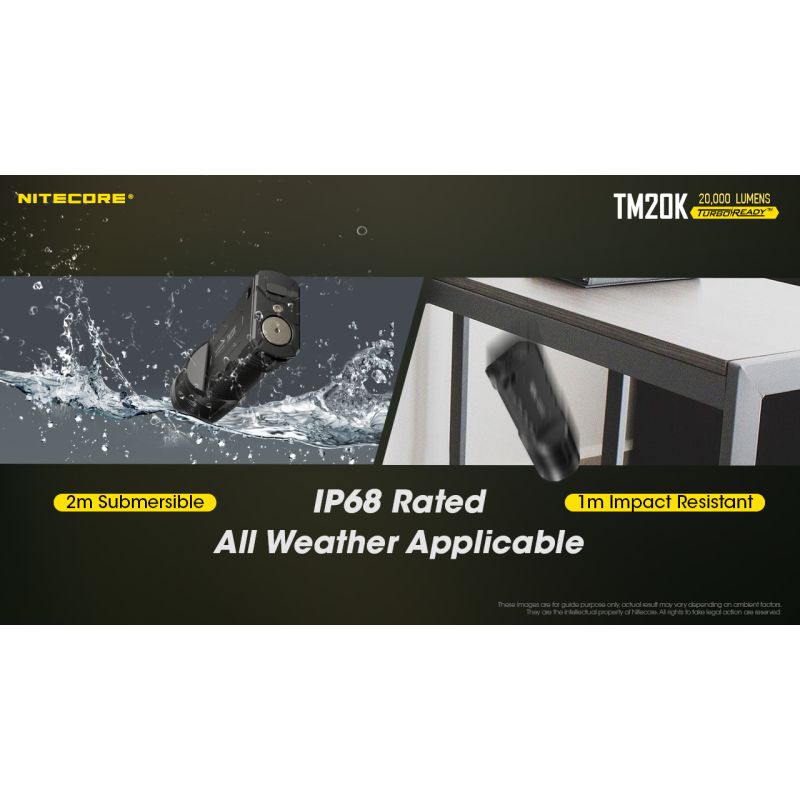 Lampe de poche LED Nitecore TM20K 20000 lumens rechargeable USB-C lampe puissante et durable pour aventure