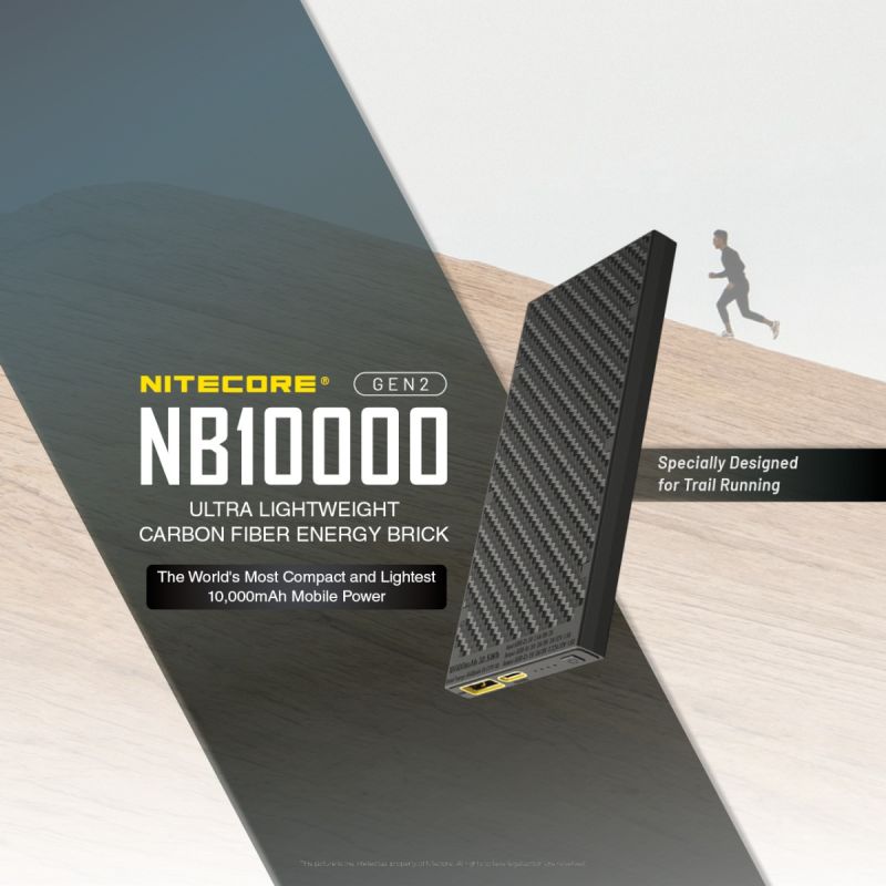 Nitecore NB10000 Gen II banque d'alimentation ultra-fine 10000mAh USB-C charge rapide QC accessoire de voyage