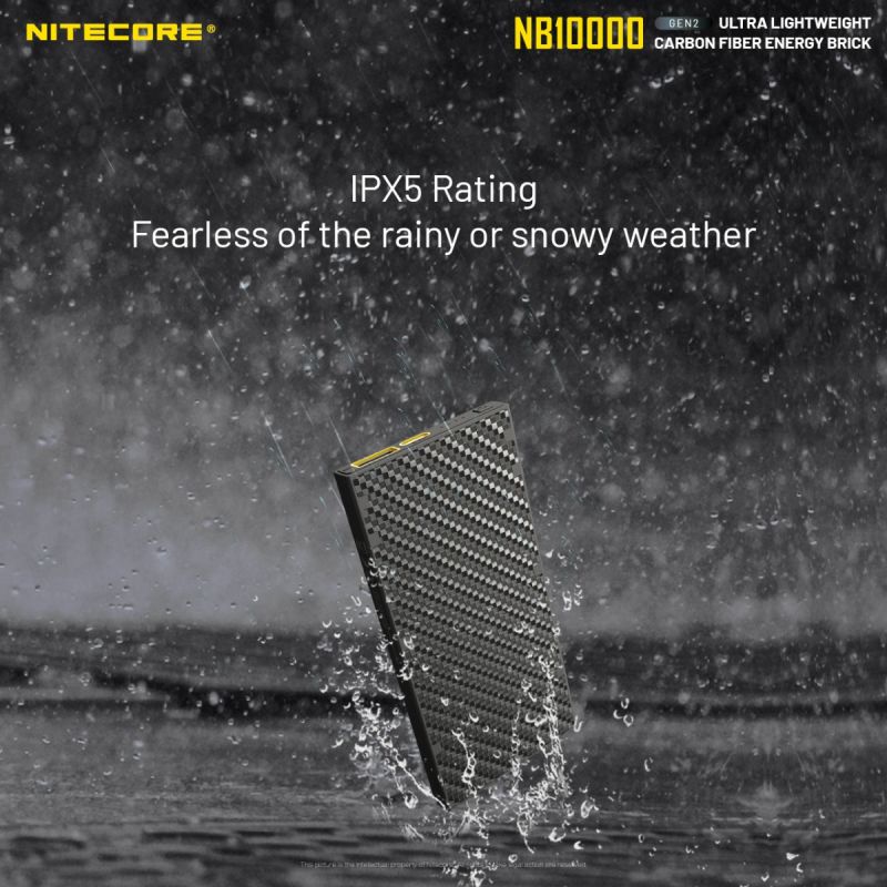 Nitecore NB10000 Gen II banque d'alimentation ultra-fine 10000mAh USB-C charge rapide QC accessoire de voyage