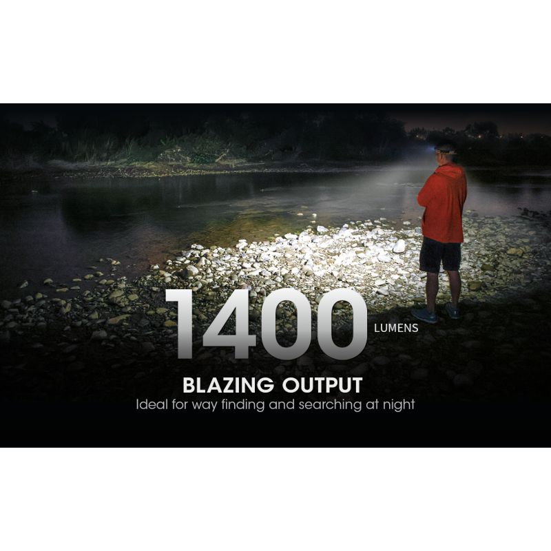 Lampe frontale rechargeable NITECORE NU43 1400 lumens lumière blanche et rouge pour camping en plein air