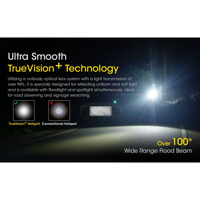 Lampe frontale rechargeable NITECORE NU43 1400 lumens lumière blanche et rouge pour camping en plein air