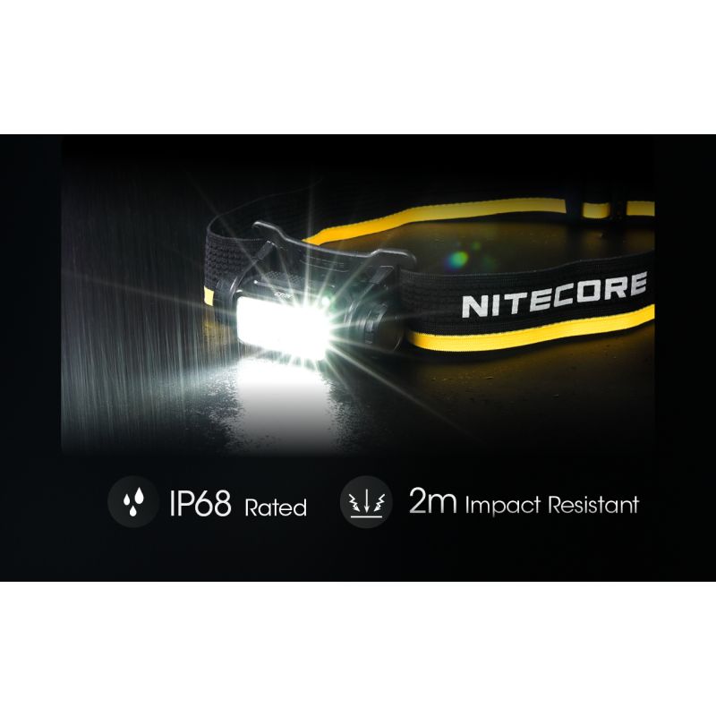 Lampe frontale rechargeable NITECORE NU43 1400 lumens lumière blanche et rouge pour camping en plein air