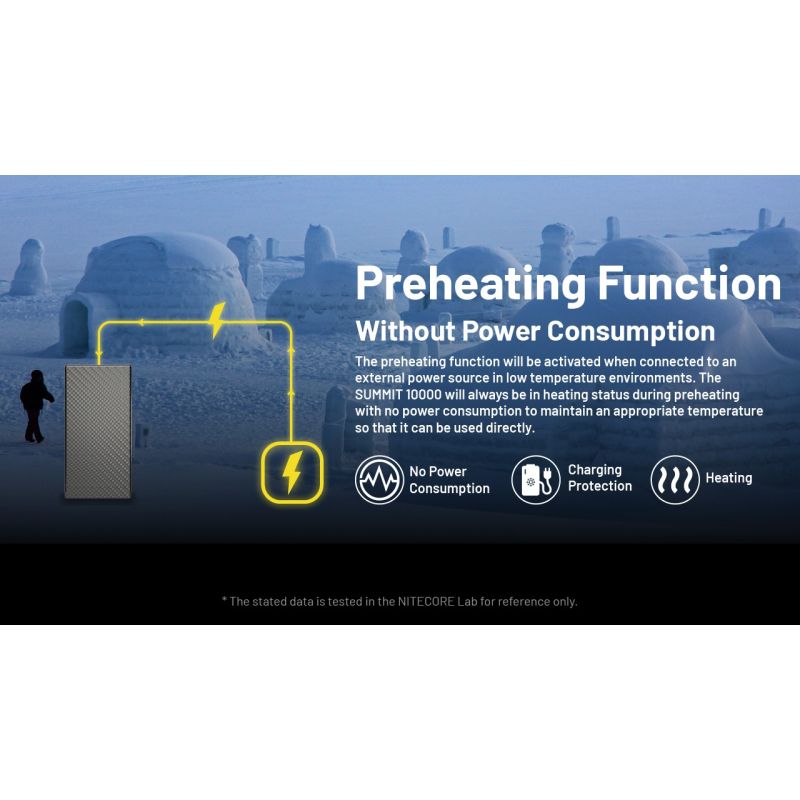 Nitecore Summit 10000: Power Bank Extrême -40°C, Légère Fibre Carbone, IPX5, USB-C Charge Rapide 20W Aventure