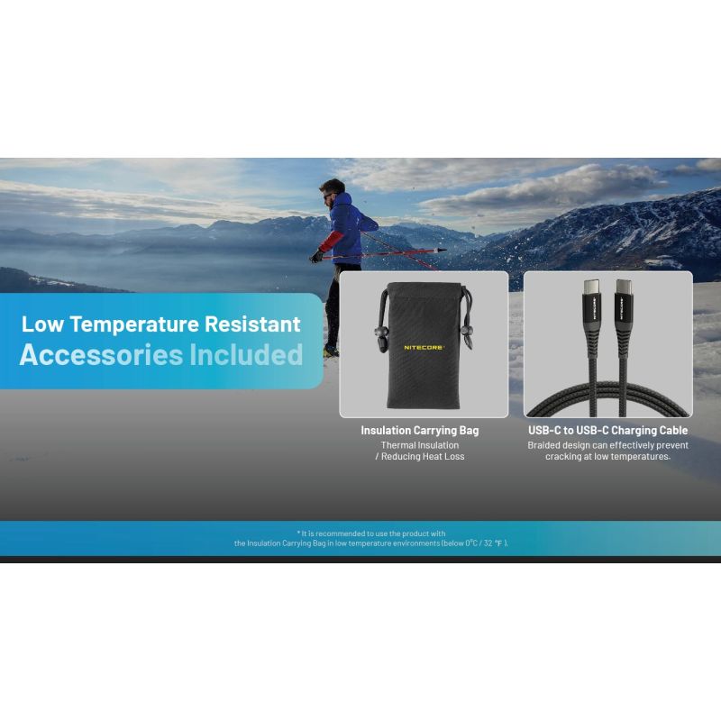 Nitecore Summit 10000: Power Bank Extrême -40°C, Légère Fibre Carbone, IPX5, USB-C Charge Rapide 20W Aventure