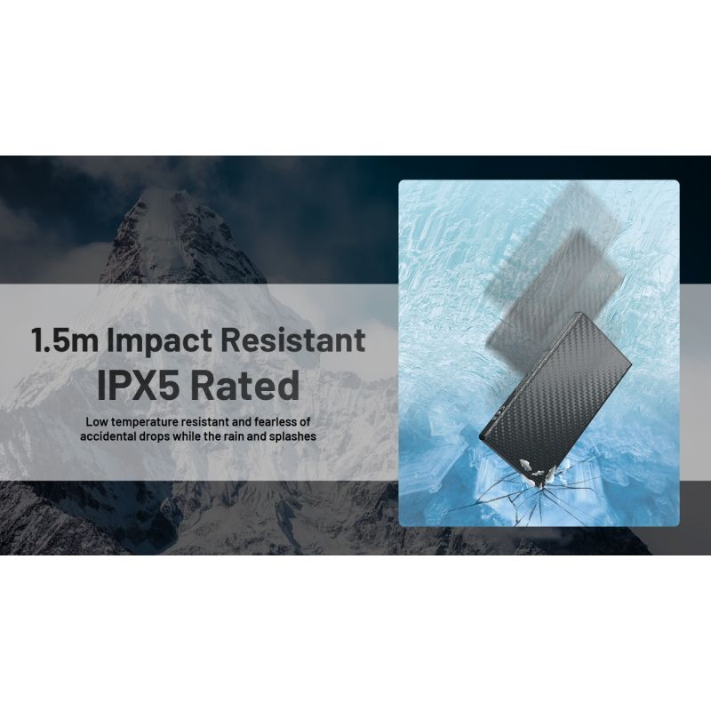 Nitecore Summit 10000: Power Bank Extrême -40°C, Légère Fibre Carbone, IPX5, USB-C Charge Rapide 20W Aventure