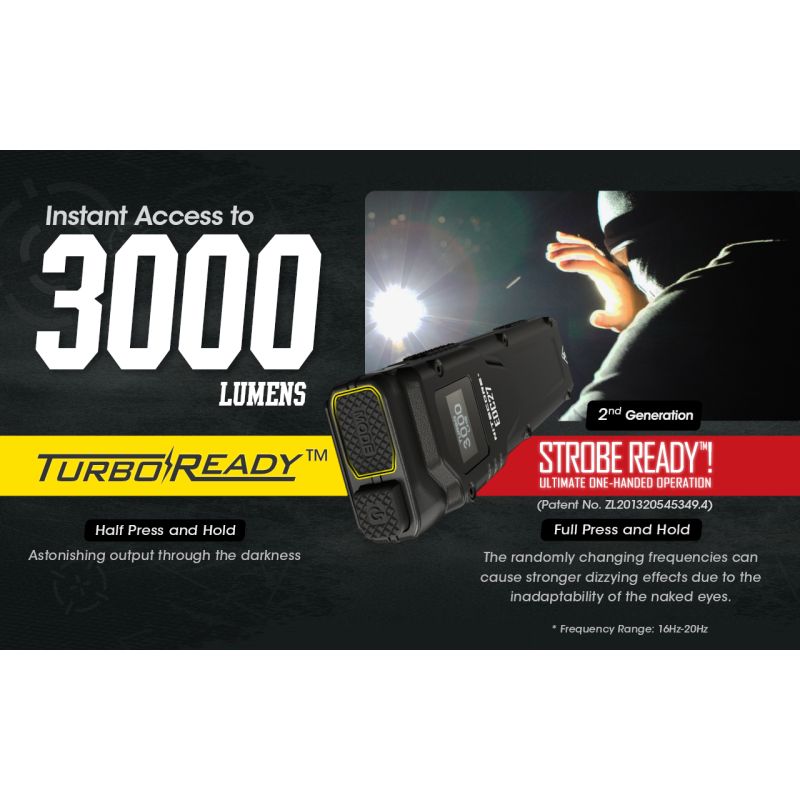 Lampe de poche compacte NITECORE EDC27 3000 lumens rechargeable aventure plein air éclairage portable