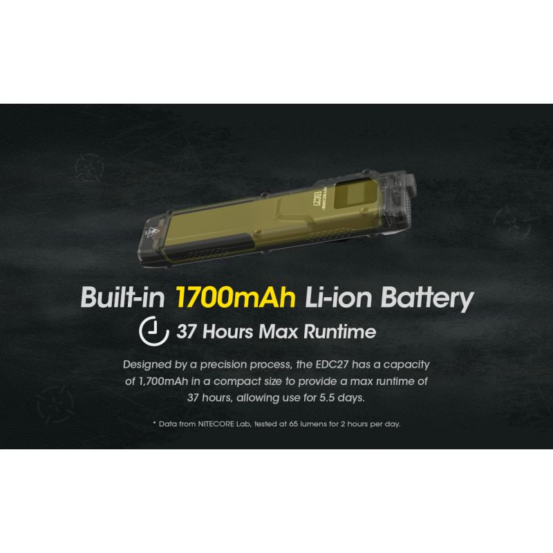 Lampe de poche compacte NITECORE EDC27 3000 lumens rechargeable aventure plein air éclairage portable