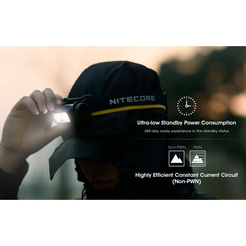 Lampe Frontale LED Nitecore NU50 1400 Lumens Éclairage Extérieur Batterie Intégrée Longue Autonomie