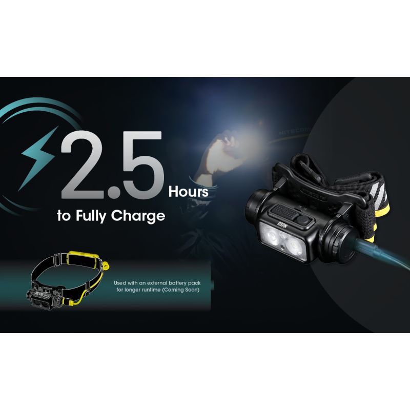 Lampe Frontale LED Nitecore NU50 1400 Lumens Éclairage Extérieur Batterie Intégrée Longue Autonomie