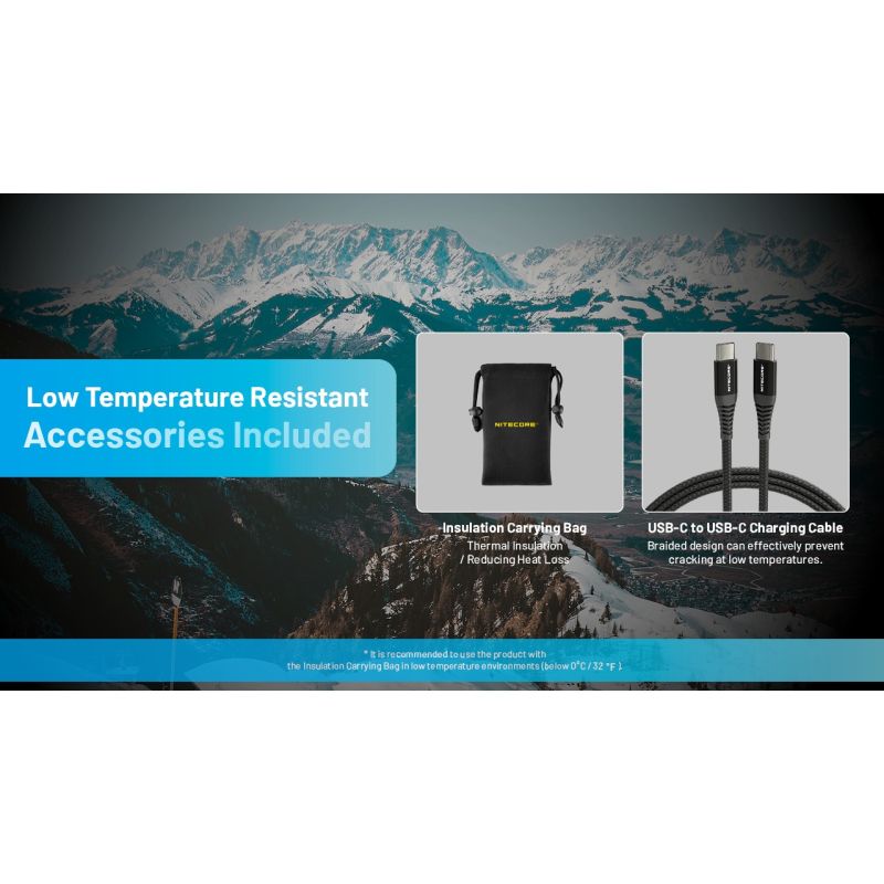 Nitecore Summit 20000mAh | Chargeur Portable Chauffant -40°C USB-C PD | Batterie Externe Extrême Froid
