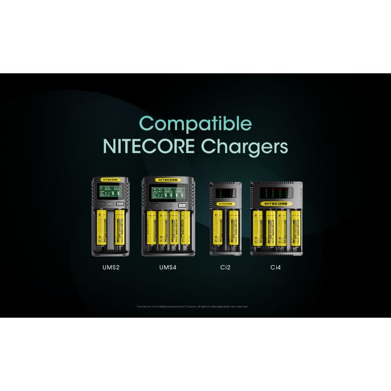 Pile Nitecore 18650 NL1836 rechargeable Li-ion 3600mAh, haute capacité, protection intelligente