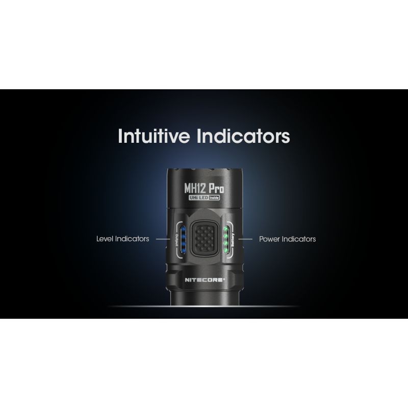 Nitecore MH12 Pro Lampe de poche 3300 lumens rechargeable USB-C idéale pour aventures en plein air et urgences