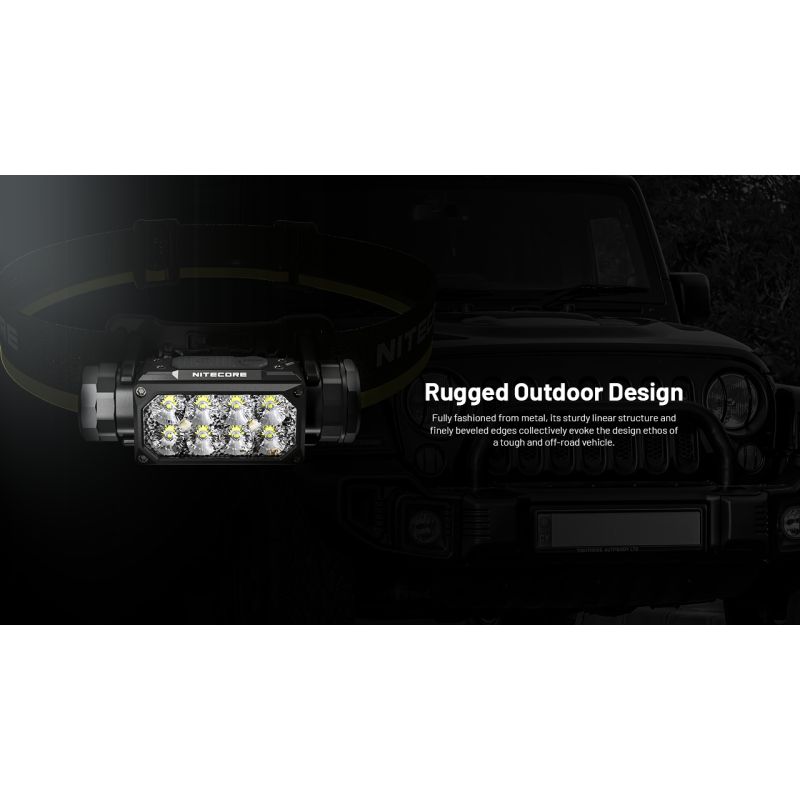 NITECORE HC65 UHE lampe frontale 2000 lumens rechargeable USB-C éclairage extérieur camping randonnée