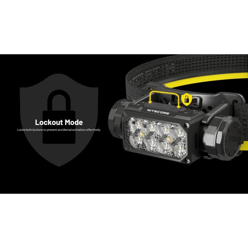 NITECORE HC65 UHE lampe frontale 2000 lumens rechargeable USB-C éclairage extérieur camping randonnée