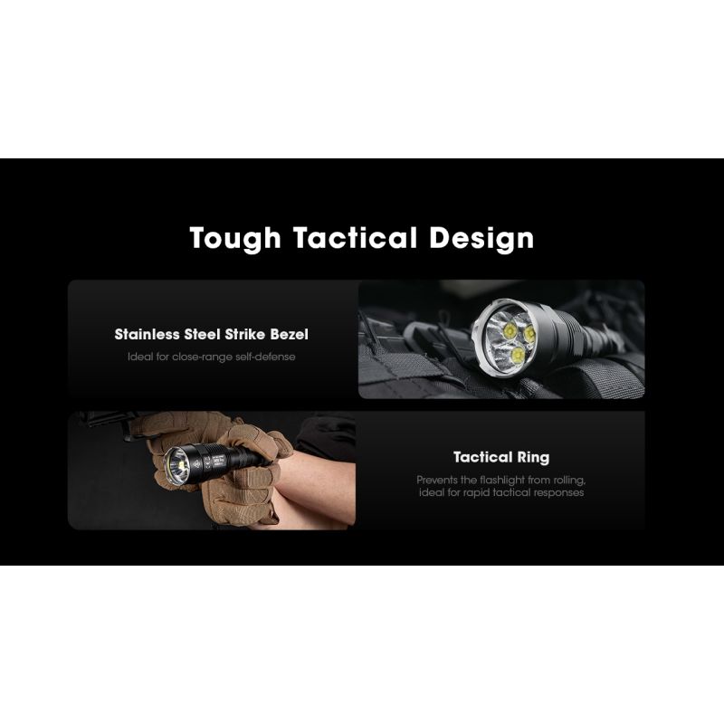 Lampe de poche Nitecore TM9K PRO 9900 lumens USB-C idéale recherche et sauvetage lampe haute performance