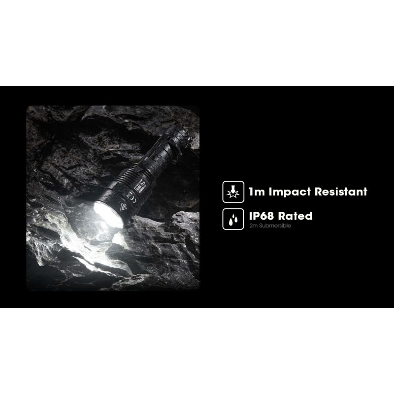 Lampe de poche Nitecore TM9K PRO 9900 lumens USB-C idéale recherche et sauvetage lampe haute performance