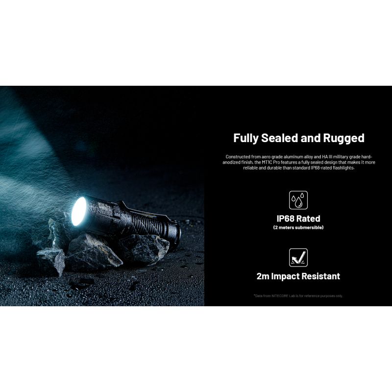 Nitecore MT1C Pro lampe de poche EDC compacte 1000 lumens visibilité longue portée équipement de camping durable