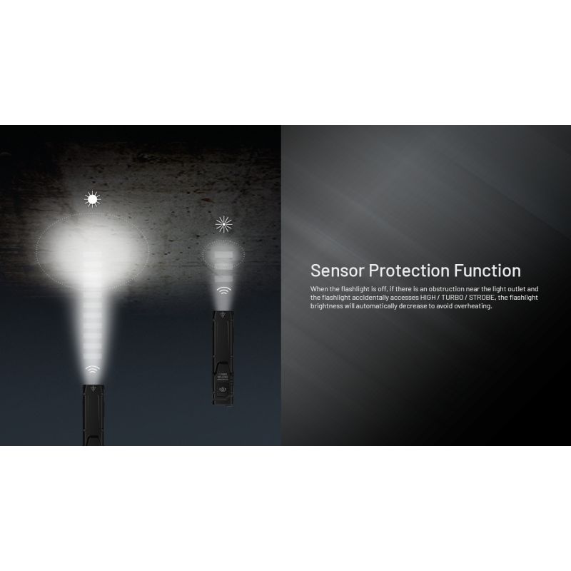 NITECORE EDC27 UHi Lampe de poche rechargeable USB-C 3100 lumens compacte puissante pour équipement extérieur