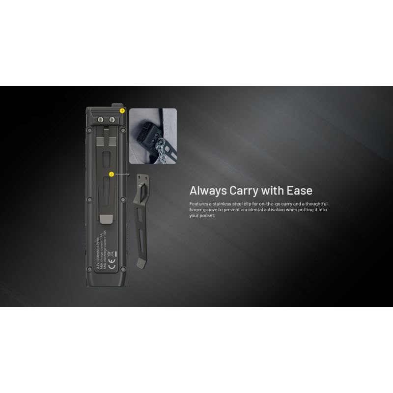 NITECORE EDC27 UHi Lampe de poche rechargeable USB-C 3100 lumens compacte puissante pour équipement extérieur