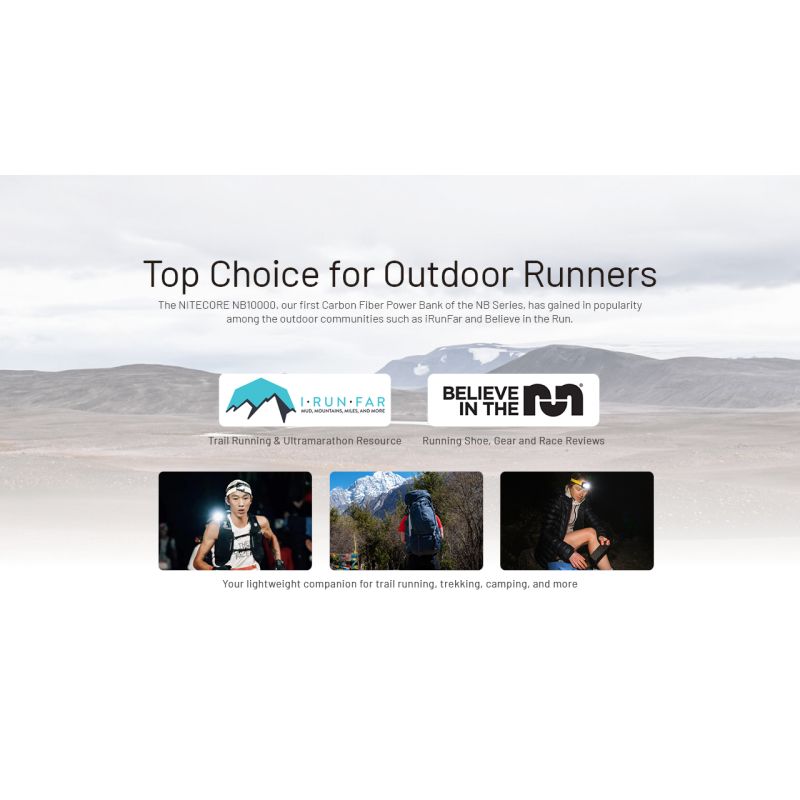 Nitecore NB10000 Gen III batterie externe ultra-mince 10,000mAh charge rapide ports USB-C style de vie mobile