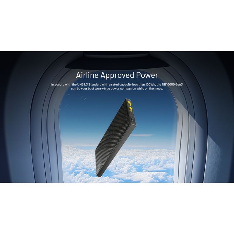 Nitecore NB10000 Gen III batterie externe ultra-mince 10,000mAh charge rapide ports USB-C style de vie mobile