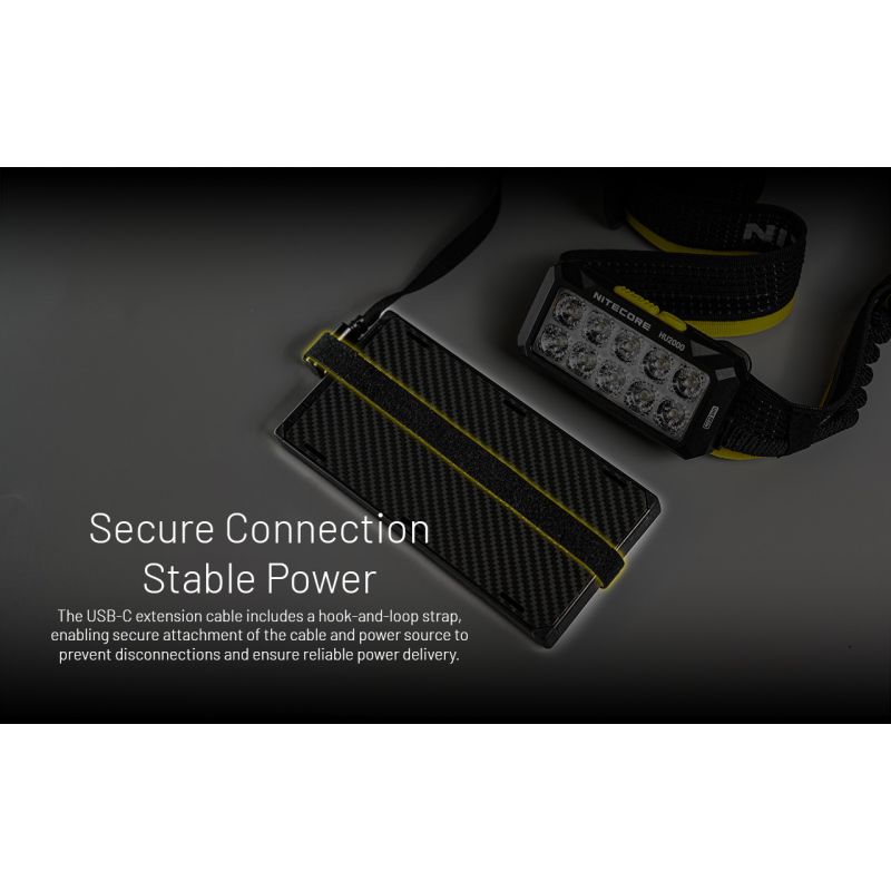 Lampe frontale NITECORE HU2000 2000 lumens LED rechargeable USB-C pour éclairage professionnel et activités extérieures