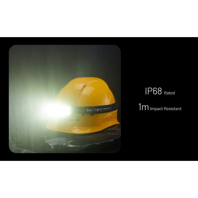 Lampe frontale NITECORE HU2000 2000 lumens LED rechargeable USB-C pour éclairage professionnel et activités extérieures