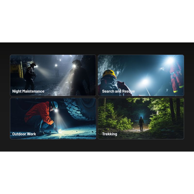 Lampe frontale NITECORE HC70 UHE rechargeable USB-C 1600 lumens pour éclairage extérieur et visibilité nocturne