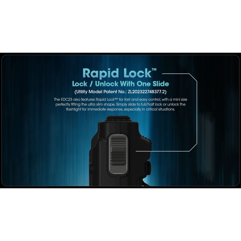 Lampe torche LED NITECORE EDC23 puissante 2500 lumens rechargeable USB-C écran OLED pour randonnée et usage quotidien