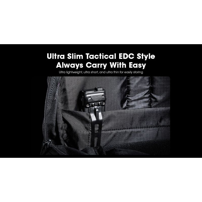 Lampe torche LED NITECORE EDC23 puissante 2500 lumens rechargeable USB-C écran OLED pour randonnée et usage quotidien