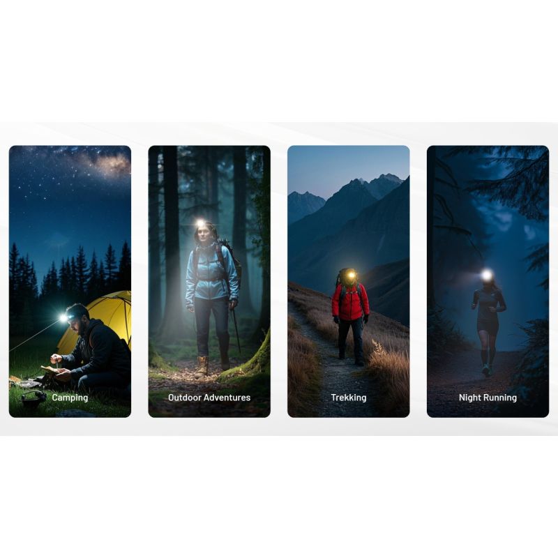 NITECORE NU25 MCT UL Lampe Frontale 400 Lumens Rechargeable USB-C Lampe de Randonnée et Camping Polyvalente et Légère