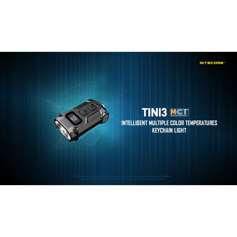 NITECORE TINI3 Lampe Porte-Clés 600 Lumens Ultra-Compacte Rechargeable pour Éclairage Quotidien et Exploration