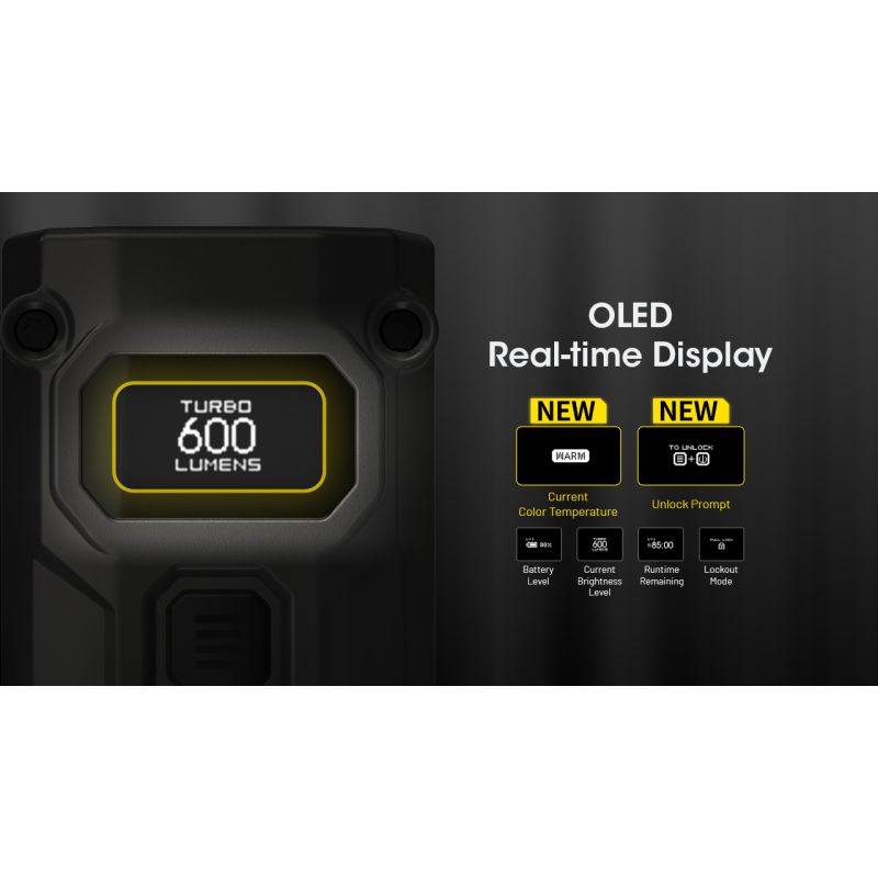 NITECORE TINI3 Lampe Porte-Clés 600 Lumens Ultra-Compacte Rechargeable pour Éclairage Quotidien et Exploration