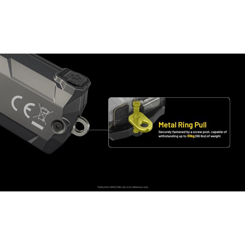 NITECORE TINI3 Lampe Porte-Clés 600 Lumens Ultra-Compacte Rechargeable pour Éclairage Quotidien et Exploration