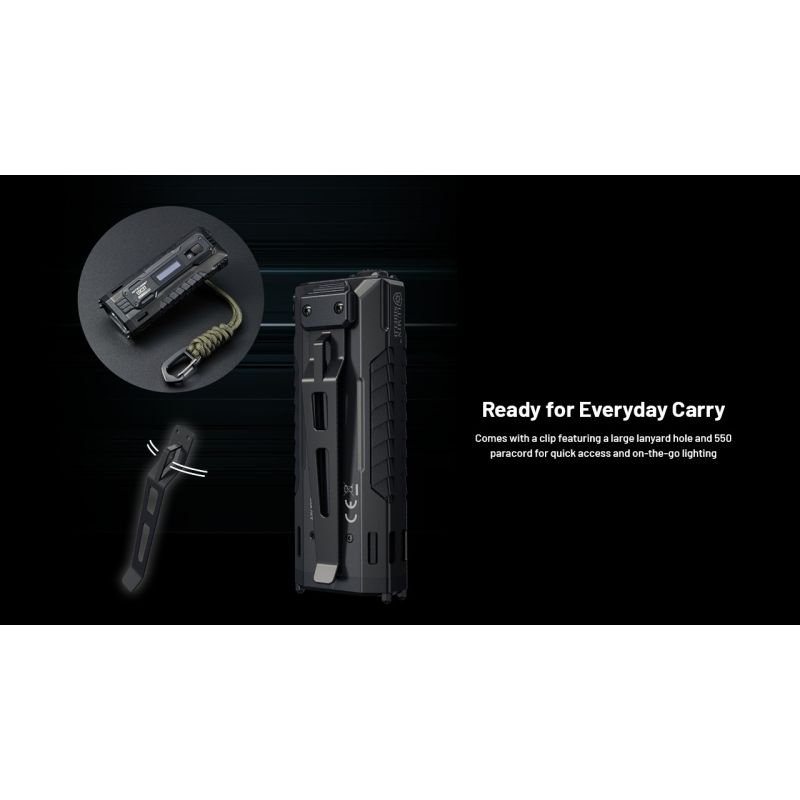 NITECORE EDC37 8000LM USB-C Lampe de Poche Rechargeable - Ultraluminosité & EDC Tactique