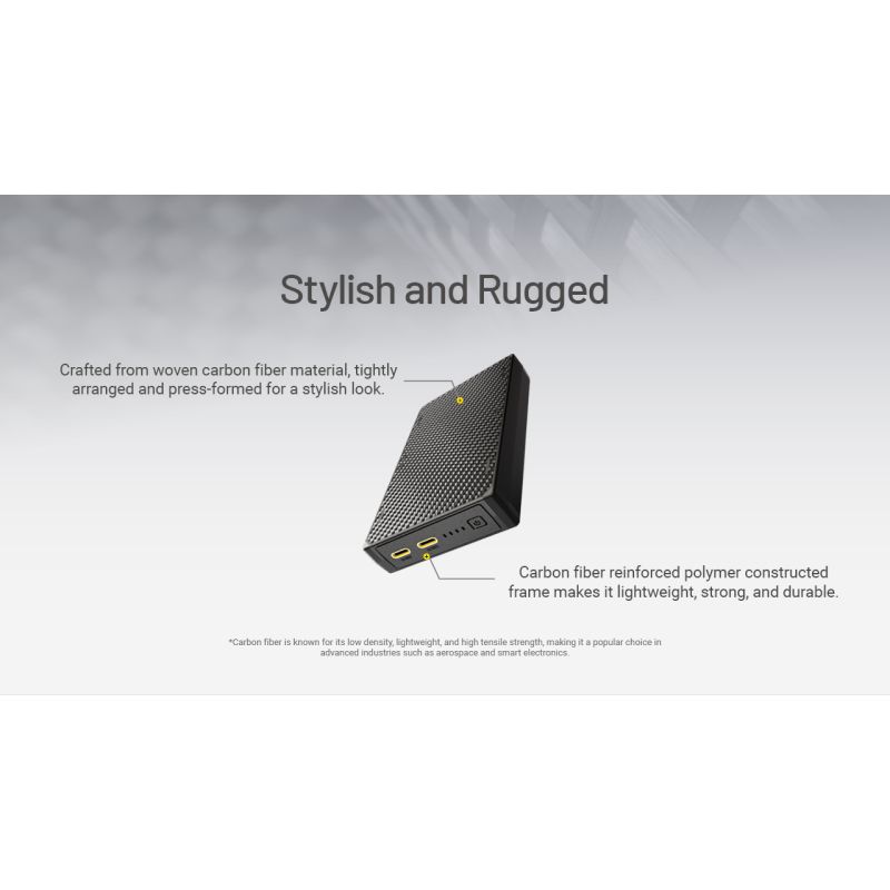 Nitecore NB20000 Gen3 QC Batterie Externe 20000mAh Double Ports USB-C Haute Capacité Charge Rapide Léger Voyage