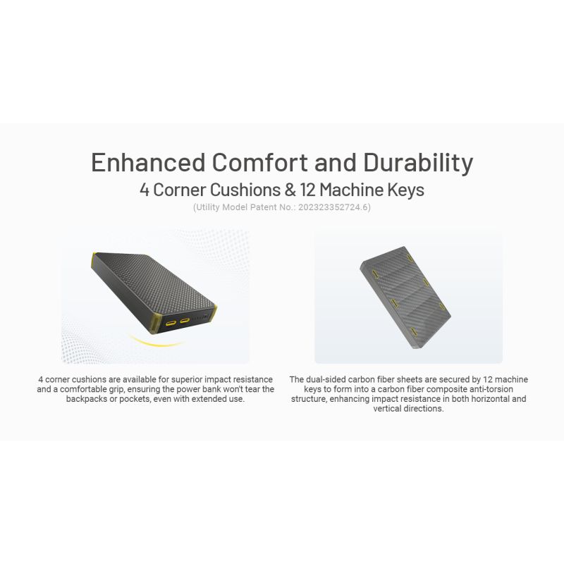 Nitecore NB20000 Gen3 QC Batterie Externe 20000mAh Double Ports USB-C Haute Capacité Charge Rapide Léger Voyage