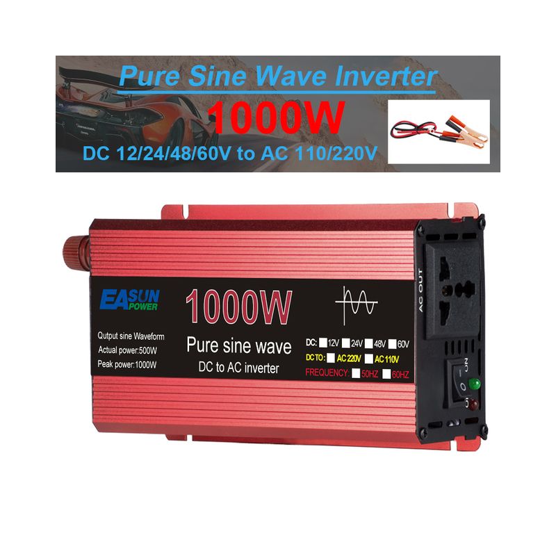 Onduleur à Onde Sinusoïdale Pure 3000W Tension DC 12V AC 220V pour Aventure et Alimentation Énergétique Efficace