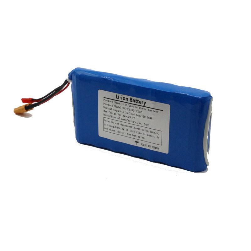 Batterie Li-Ion 21700-7S1P 25.2V 4000-5000mAh compacte pour planche à roulettes sécurité protection surchauffe