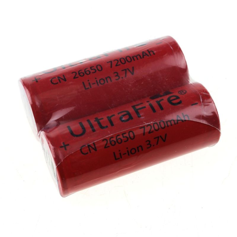 Batterie UltraFire CN 26650 3.7V 7200mAh sans protection rechargeable haute capacité pour gadgets électroniques