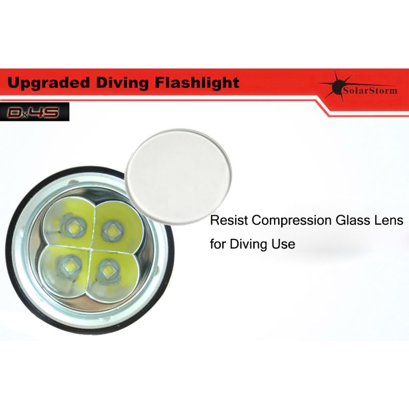 Lampe de plongée Solarstorm DX4S 3000 lumens étanchéité IPX8 pour exploration récif en aluminium durable