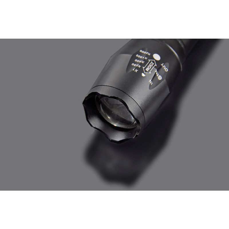 Lampe Torche Ultrafire A100 1800 Lumens Zoomable T6 LED Éclairage Polyvalent Durable Aluminium Qualité Aérospatiale