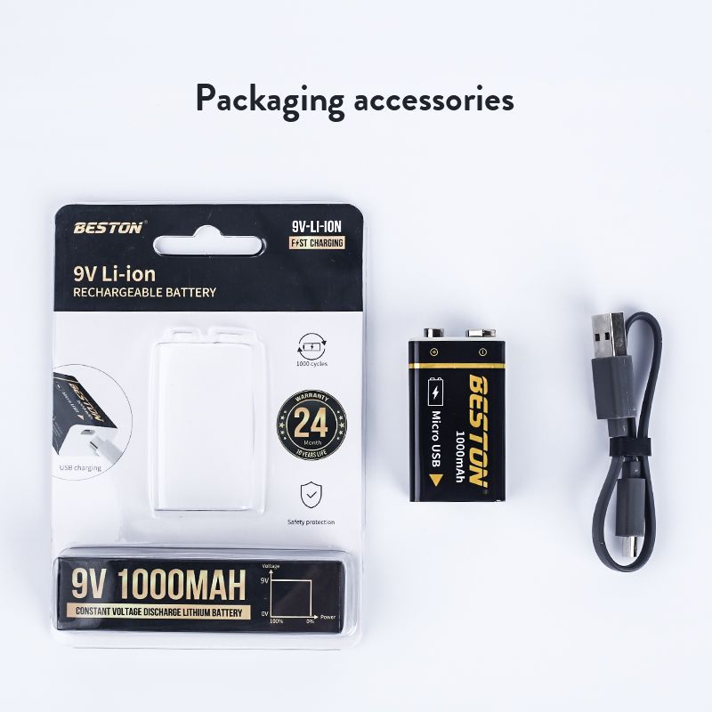 Batterie Beston 9V 1000mAh micro USB pour hélicoptères RC haute capacité longue durée et solution écologique