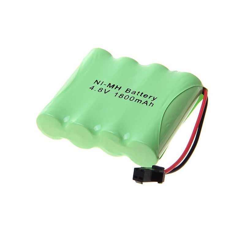 Lot de 4 Batteries AA Ni-MH Rechargeables 4.8V 1800mAh avec Câble SM pour Jouets et Modèles - Fiables