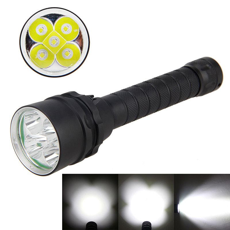 NOUVEAU 100M Étanche lampe de poche 8000LM LANNE DELLIGHT LED longue durée aventure plein air et plongée