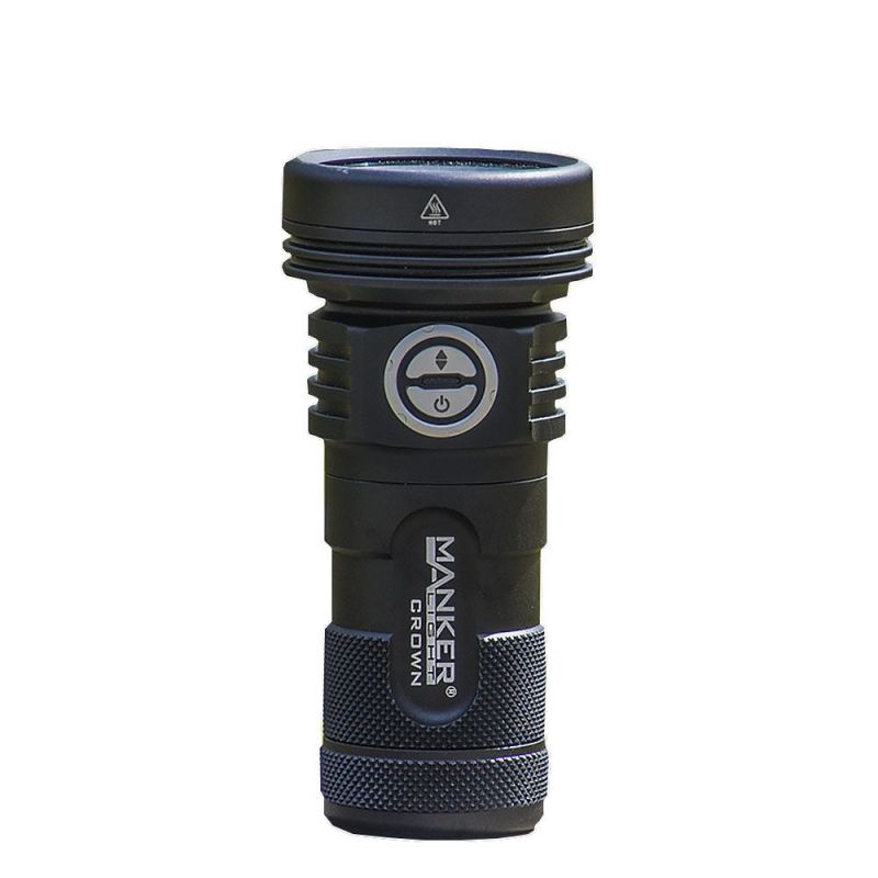 Lampe torche Manker CROWN 5000 lumens zoomable faisceau réglable idéale randonnée lampe de poche à zoom numérique